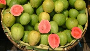 Guava fruits in a basket